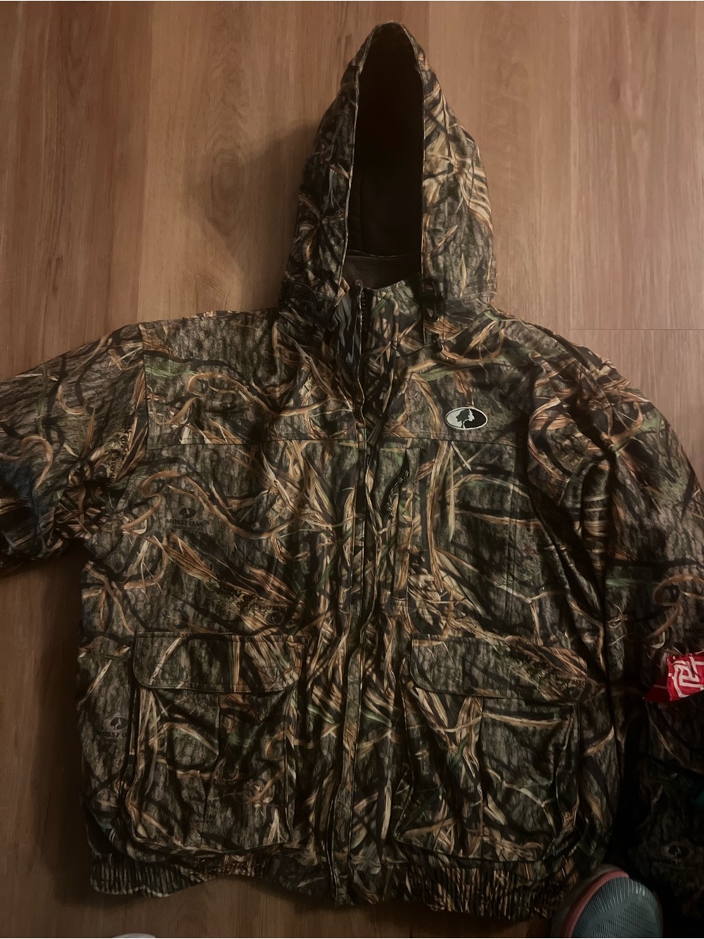 Camo Hooded Heavily Insulated Men's Jacket - Mossy Oak Size XL